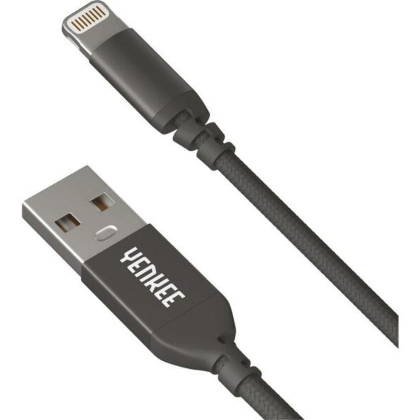 YENKEE Töltőkábel, USB - LTG, iPhone kompatibilis, Alumínium csatlakozó, 1 méteres, kék (YCU 611 BE)